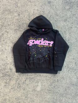 Sp5der Black Graphic Hoodie