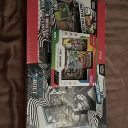 Sealed Pokémon TCG Lot – 2 Black Bolt & White Flare Poster Collections + First Partner Collection