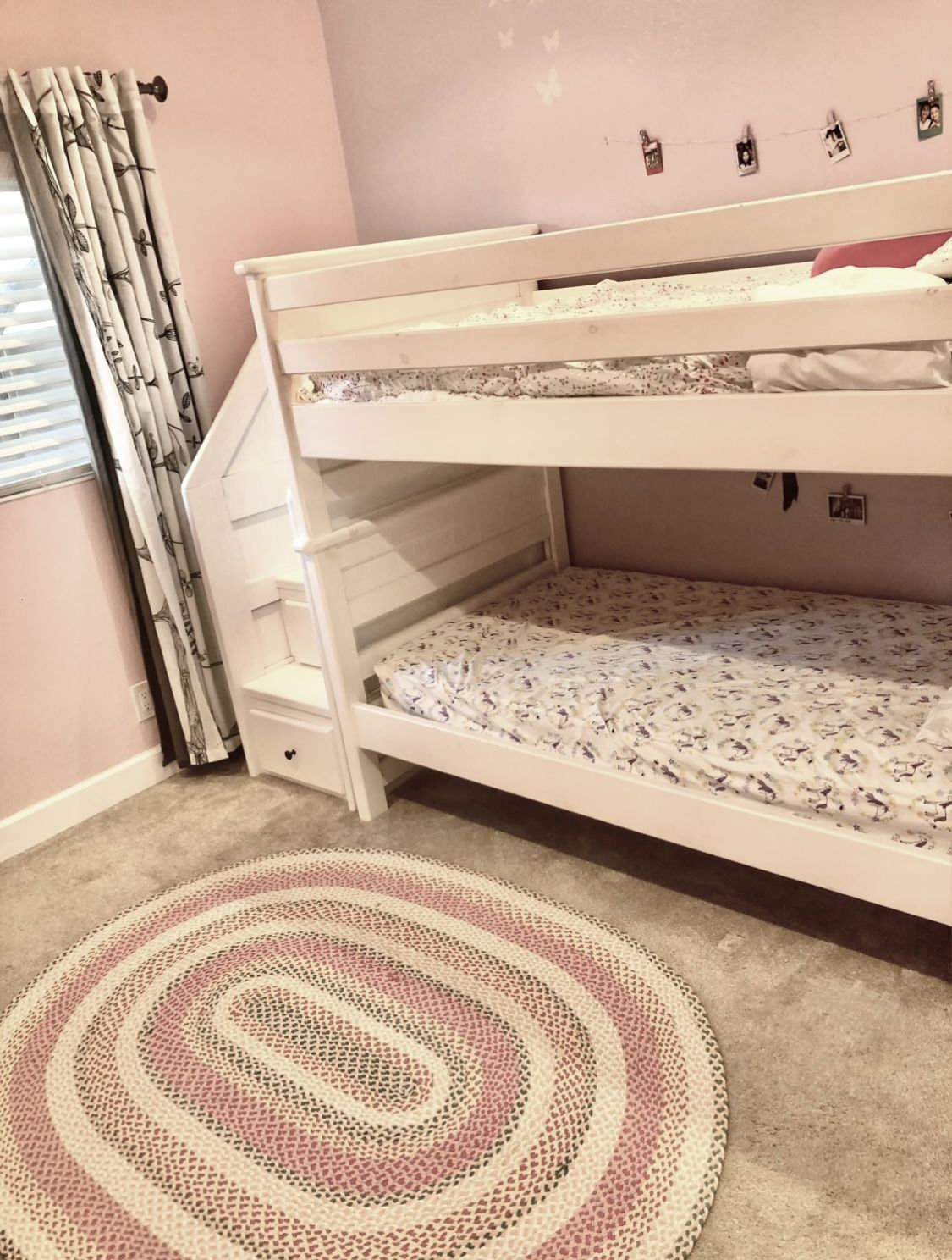 White Twin Over Twin bunkbed/ Stairway Chest