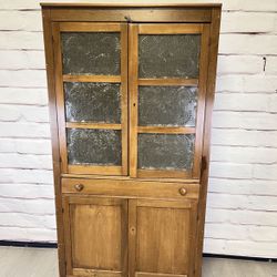 Vintage Country Wood Pie Safe Cabinet