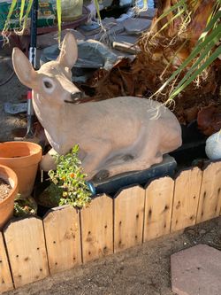 Solid cement lawn garden deer