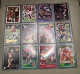 Jerry Rice San Francisco 49ers Trading Cards Lot of 12