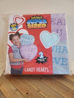 Seriously Super Sized - 2 Stuffed Candy Hearts - Brand New!!