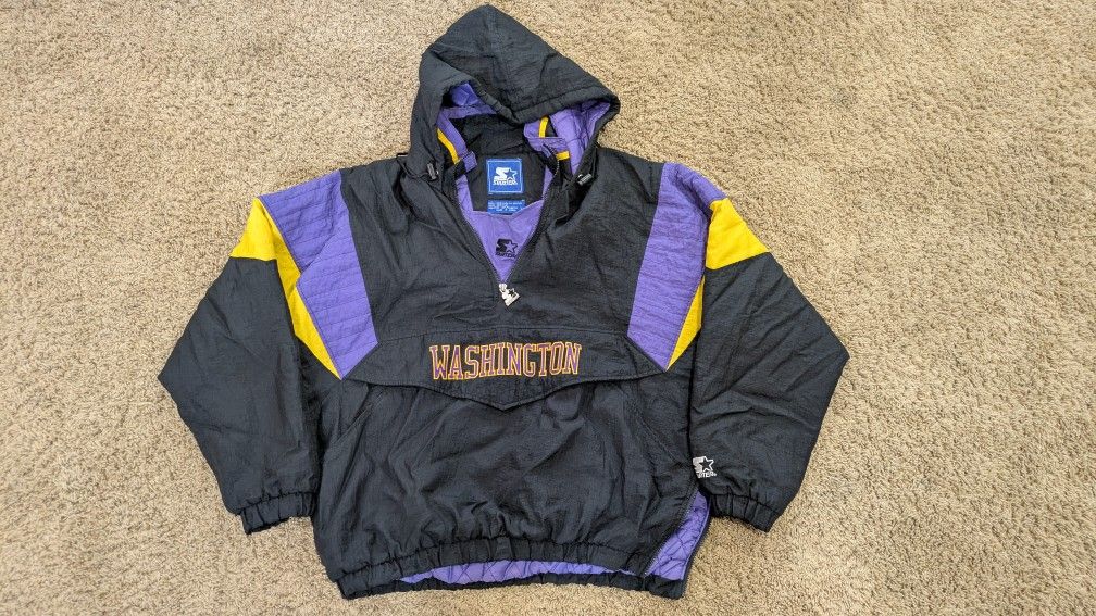 Vintage Washington Huskies Starter Pullover Jacket RARE!
