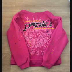 Pink Sp5der Hoodie Size Small 