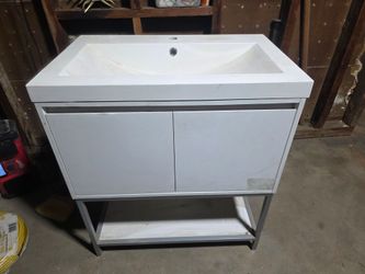 Vanity sink bathroom white