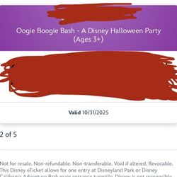 Oogie Boogie Bash Tickets 10/31