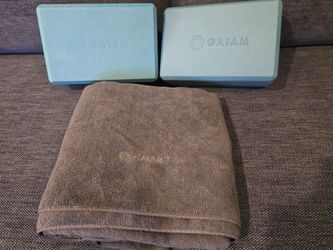 Gaiam Yoga Towel and Blocks