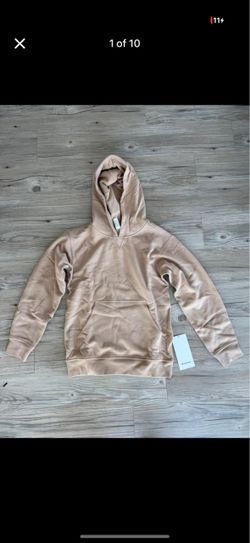 Lululemon Size 4 All Yours Hoodie Cotton Terry Beechwood Relaxed NWT Beige Tan