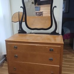 Dresser With Tilting mirror (Price For Both Or $60 Dresser, $30 Mirror) 