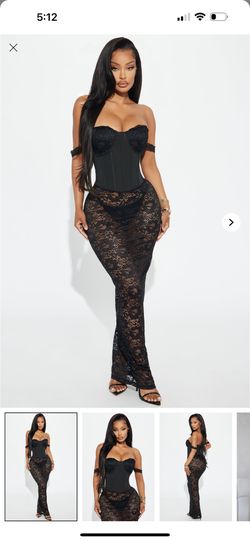 Black Lace Fashion Nova Dress 