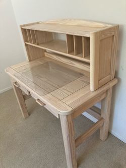 Rustic Southwestern White Washed Heavy Timber Desk and Chair