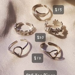 925 New Cute Toe Rings