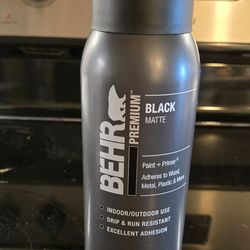 Behr premium indoor/outdoor matte black spray paint