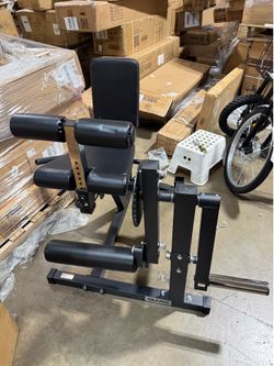 Leg Extension and Curl Machine, Lower Body Special Leg Machine, Adjustable Leg Exercise Bench with Plate Loaded, Leg Rotary Extension for Thigh, Home 