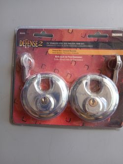 23/4 stainless steel disc padlocks (twin set)