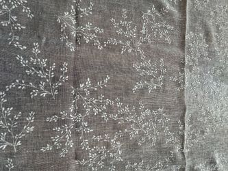 Pack of four grey flower curtains