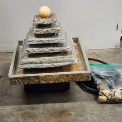 Stone Electric Pyramid Fountain