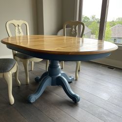 Vintage Ethan Allen Country Crossing Pedestal Dining Table