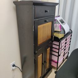 Black Office Storage & 12 Drawer Cart