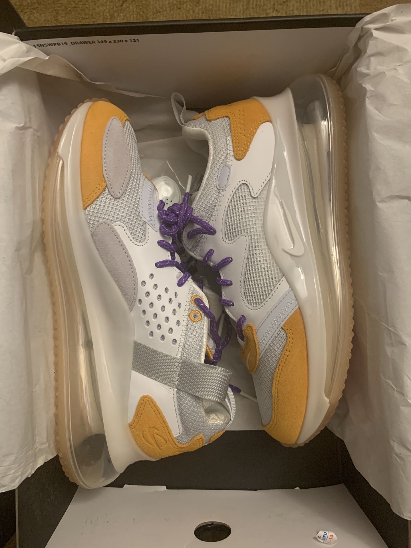 Nike Air Max 720 OBJ Odell Beckham Jr LSU Size Deadstock PURE