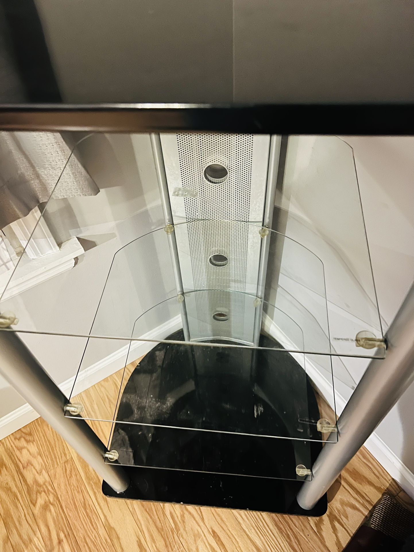 Nice Glass & Steel Organizer Or Display