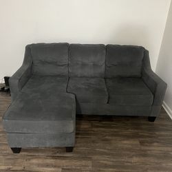 Grey Sofa with Reversible Chaise