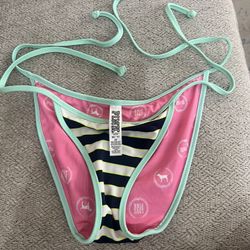 Pink Striped Bikini Bottom Victoria’s Secret tie bottoms