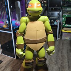 COLOSSAL Michelangelo 48" 4ft Tall Mikey Teenage Mutant Ninja Turtles Jakks Pacific