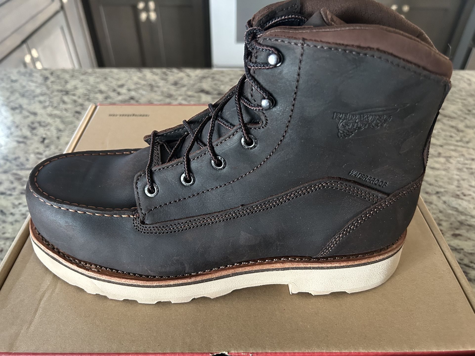 Red Wing Boots- Chocolate Brown. Steel Toe Size 10
