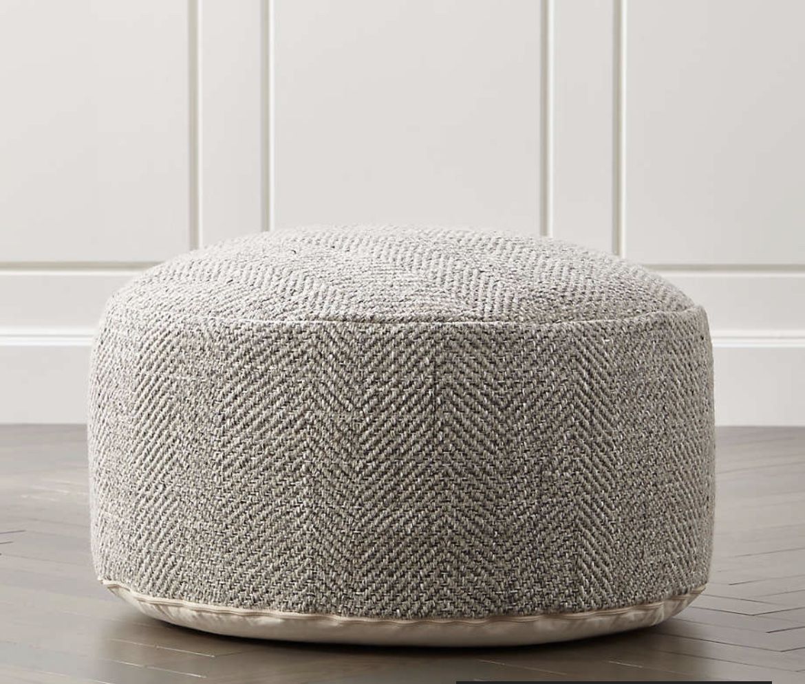 Crate and Barrel round Pouf