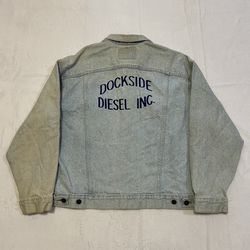 Vintage Levi’s Men’s Denim Jacket Dockside Diesel Size Large Grunge