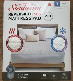 Sunbeam Twin Size Reversible Hot/Cold Mattress Pad