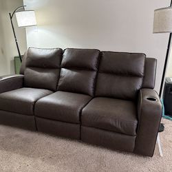 Leather Recliner Couch