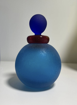 Murano Frosted Glass bottle with stopper