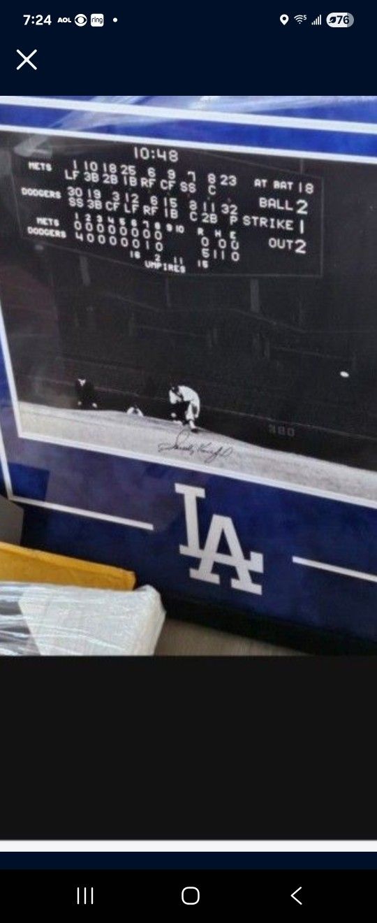 Dodgers Sandy Koufax Autograph With Psa/dna Buy It Get A Free World Series Bottle From 2020