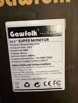 Gawfolk 24.5" Gaming Monitor GF245C 300Hz