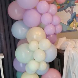 Pastel Birthday Balloons 