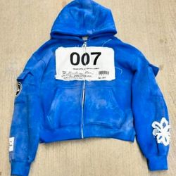 Blue zip up