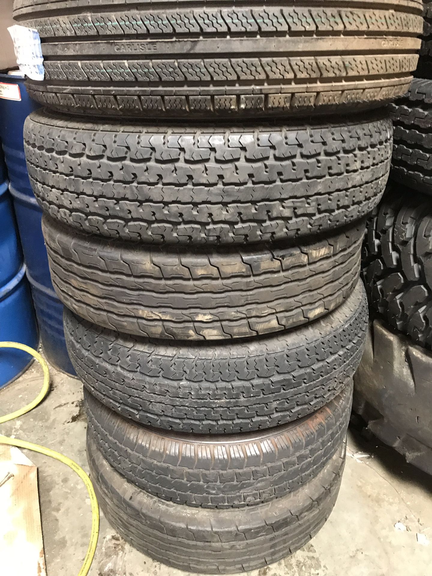 1x USED ST trailer tire ST 205x75-14 each $35 Install included I have 8 tires