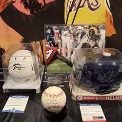 NFL/MLB Autographed  LA Dodgers LA Rams Sports Memorabilia Collection Bundle