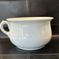 Antique Iron Stone China White Chamber Pot