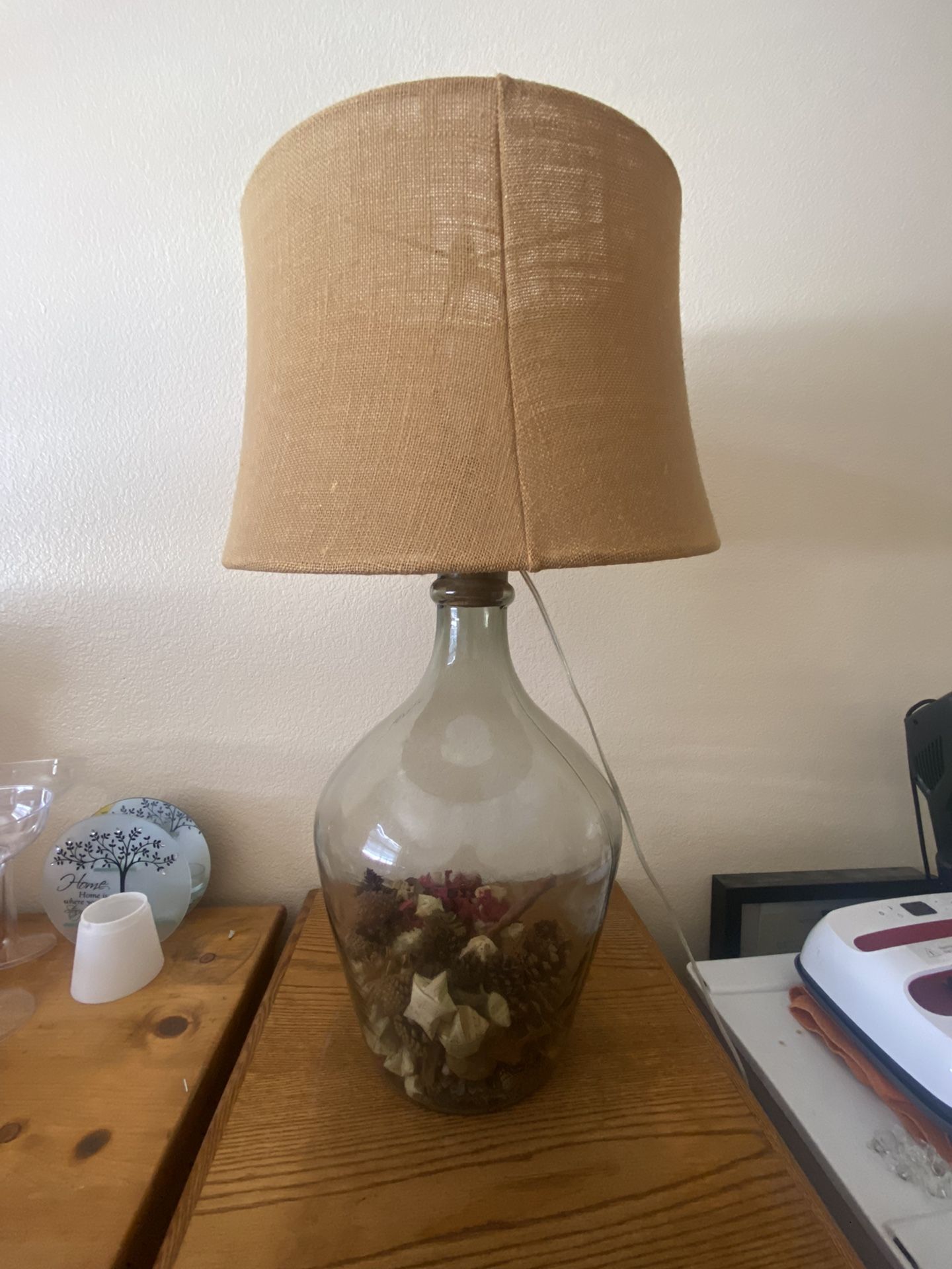 ** FREE** Glass Bottle Lamp