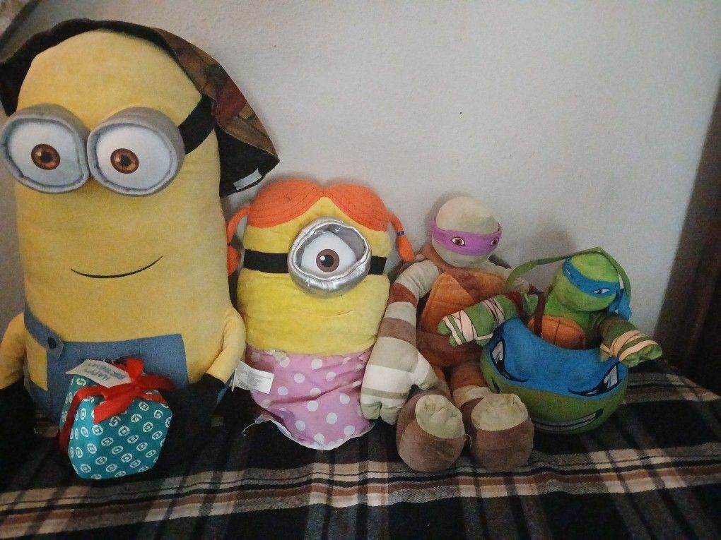 Stuffed Minions &Stuffed Turtles