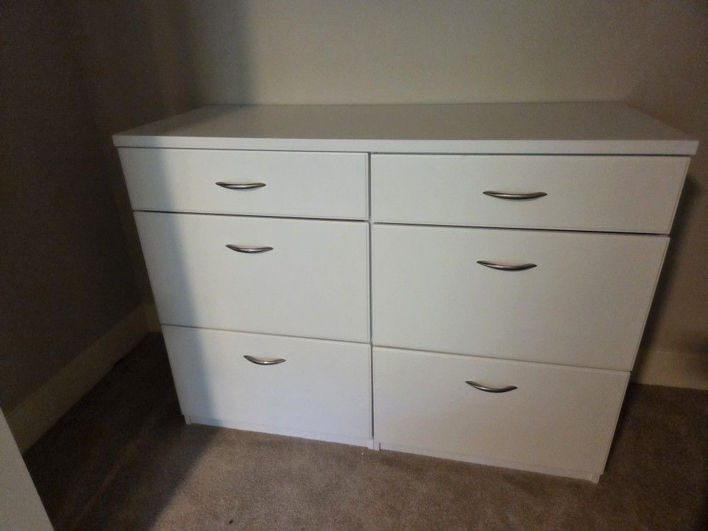 Dresser 6 Drawer, White