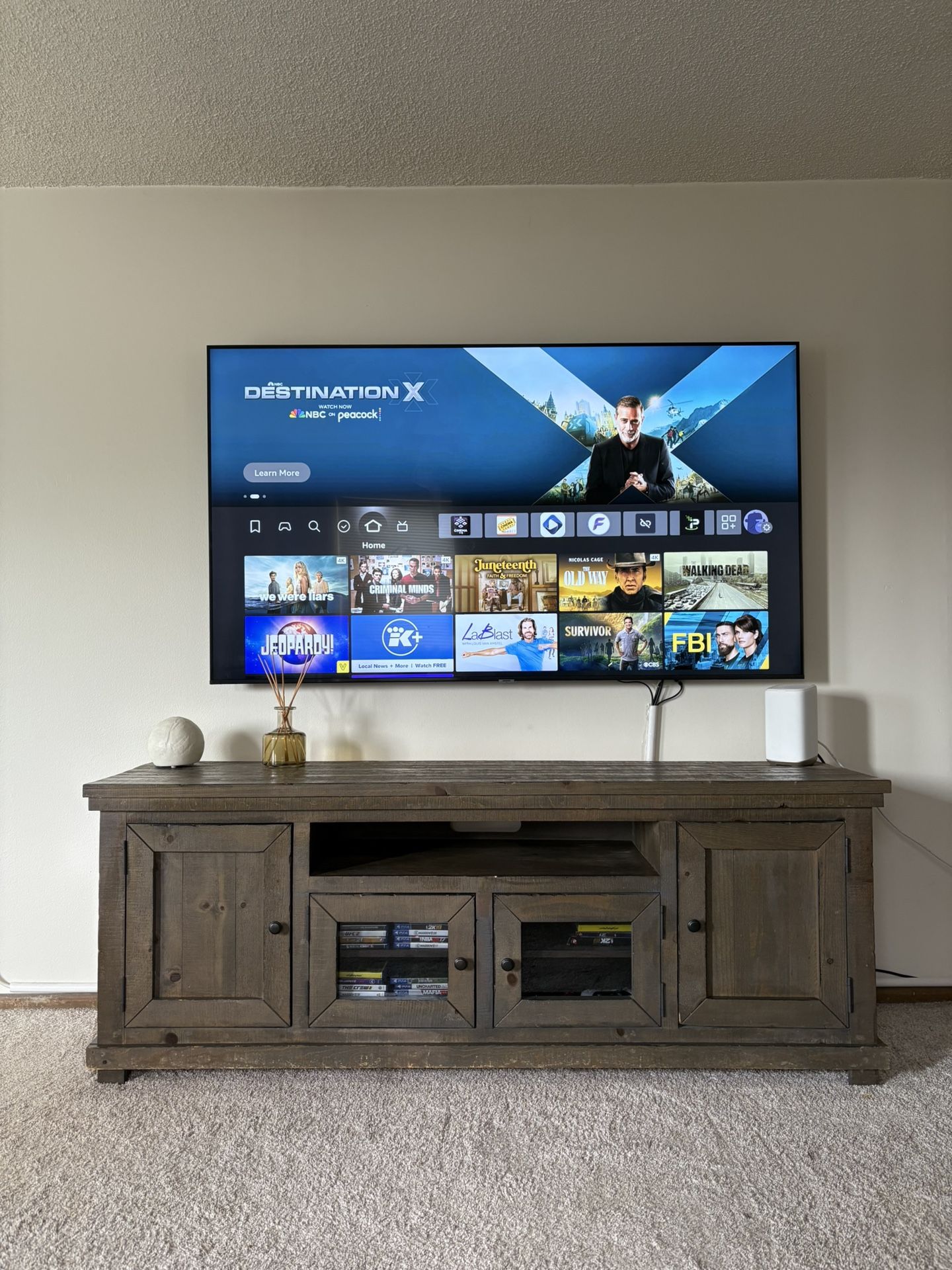 Large Grey Entertainment Stand