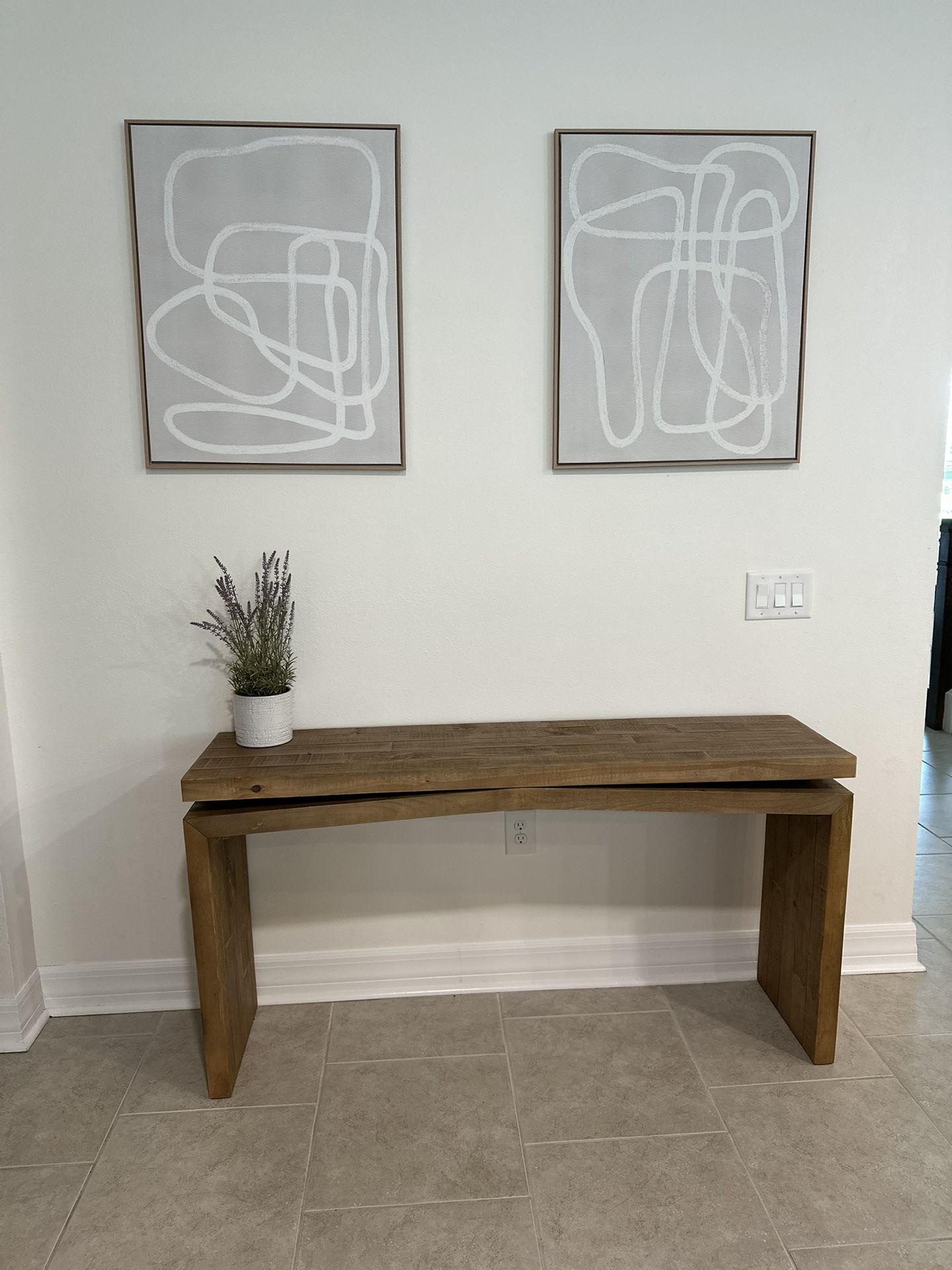 Henn Solid Wood Console Table