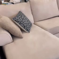 LARGE BEIGE SECTIONAL SOFA 