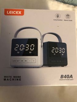 White Noise Sound Machine LEICEX Sound Machine for Sleep,5W Loud Stereo Sound,15 Non-looping Sounds,1-4H Auto Off Timer, Memory Play, Alarm Clock, Por