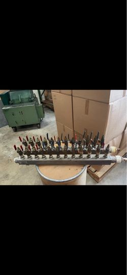 STAINLESS 24 PORT WATER MANIFOLDS BRASS WATER VALVES - PPE